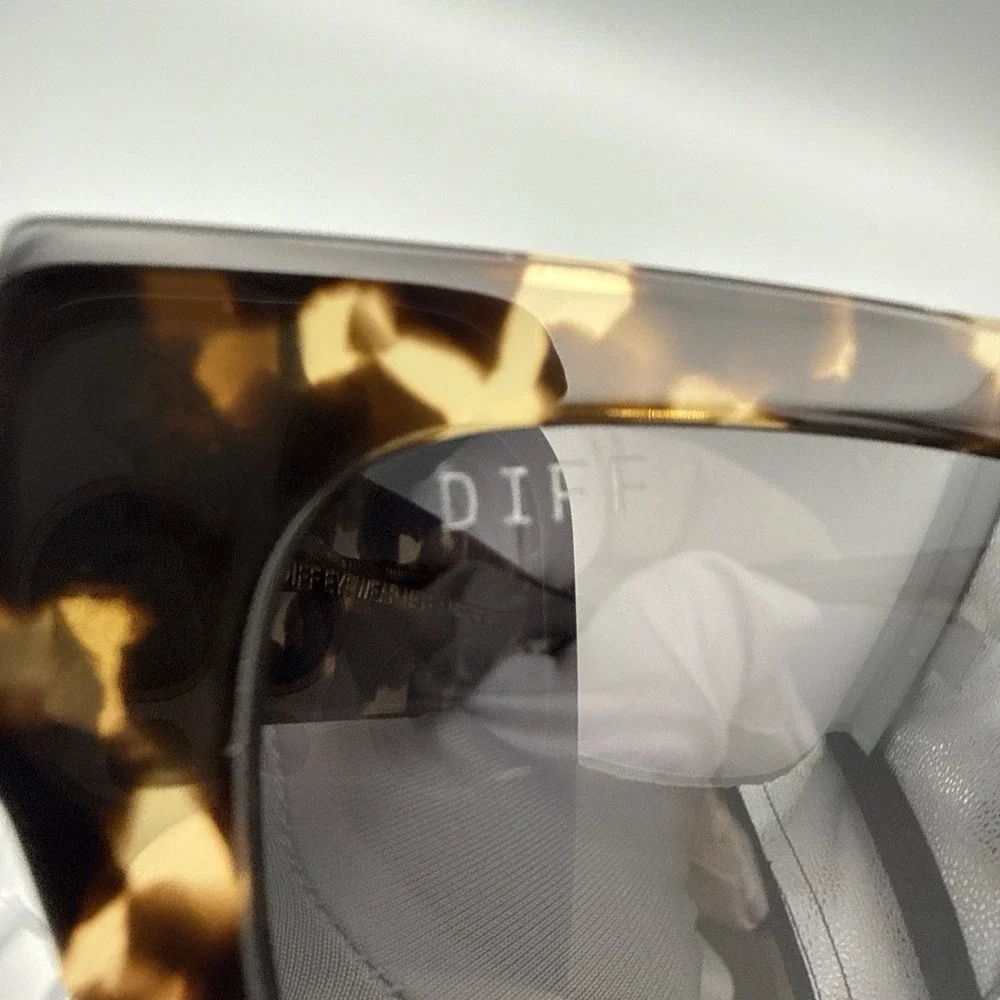DIFF Remi II Designer Sunglasses Authentic- Tortoise Cat Eye-Polarized Gradient